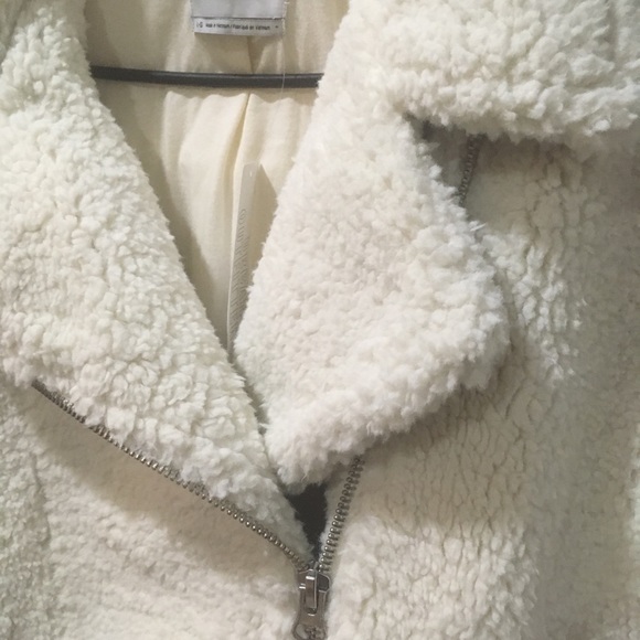 Urban outfitters Clara Teddy Moto jacket cream - Picture 7 of 8